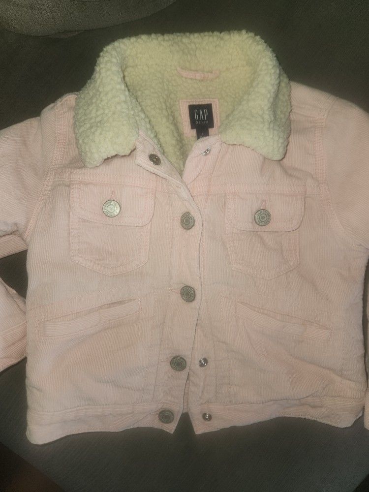 Pink Sherpa Lined Courderoy Jacket