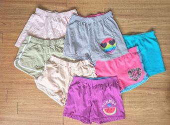 Lot of 7 Girls Sporty Sweat Shorts H&M Spring Summer Medium Size 7/8
