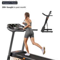 Incline Treadmill for Running and Walking, 300 lbs Weight Capacity, Wide Belt, 3.0 HP, 18" LED Screen, 2 Layers Shock-Absorbing