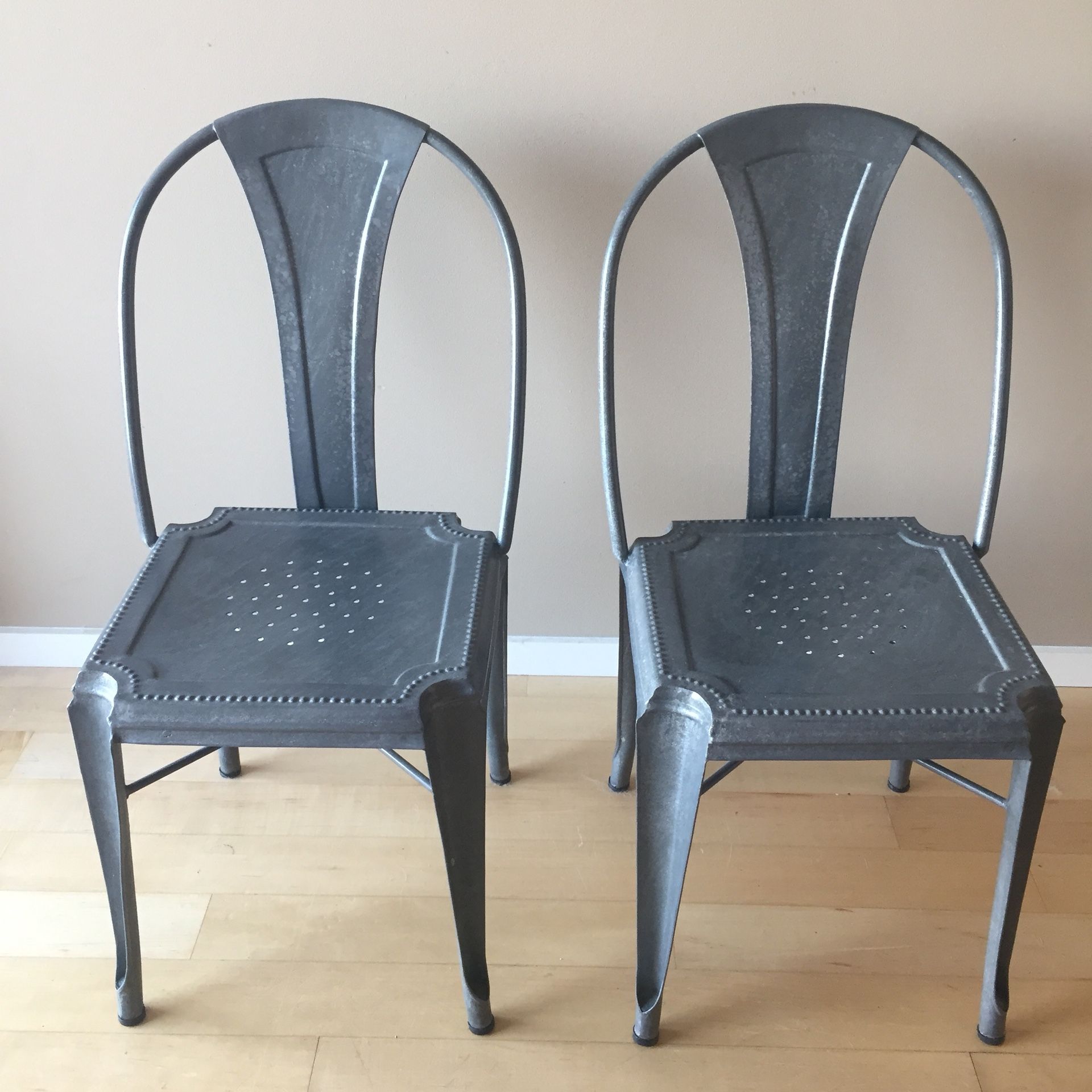 Crate & Barrel Lyle Metal Dining Chairs