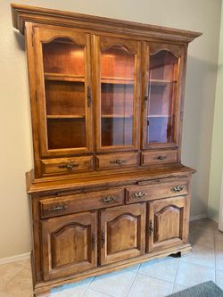 Solid Maple China Hutch
