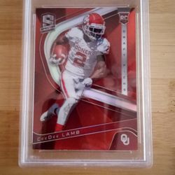 2020 Panini Chronicles DP Spectra Red Prizm CeeDee Lamb Rookie PSA  Gem  Mint 10