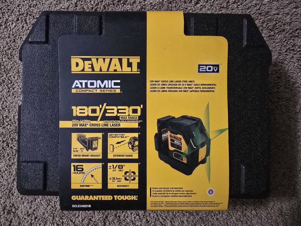 DeWalt 20Volt Green Laser Level Cross Line