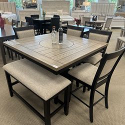 Brand New Dining Table And Chairs Gray 