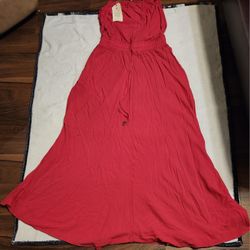 Womens Sz Sm NWT Elan Flirty in Fuschia Maxi Dress with pockets (LOVE)