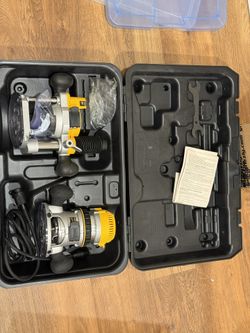 BRAND NEW DeWalt 2-1/4 HP Router Combo Kit (Fixed & Plunge Base) - DW618PK