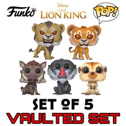 (NEW) Funko POP! Disney’s The Lion King (2019) set of 5 (VAULTED SET)