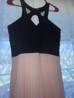 Pink With Black Top Dress