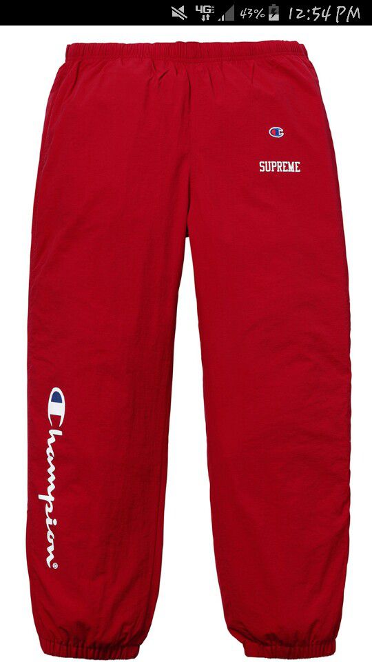 Supreme x track pant Red - M for Sale in Watertown, - OfferUp