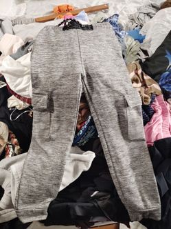 Gray Cargo Jogger Sweatpants