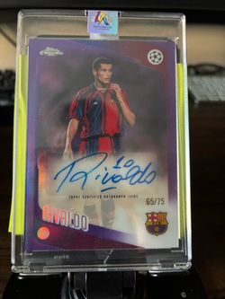 Rivaldo Topps Chrome Certified Autograph Card 65/75