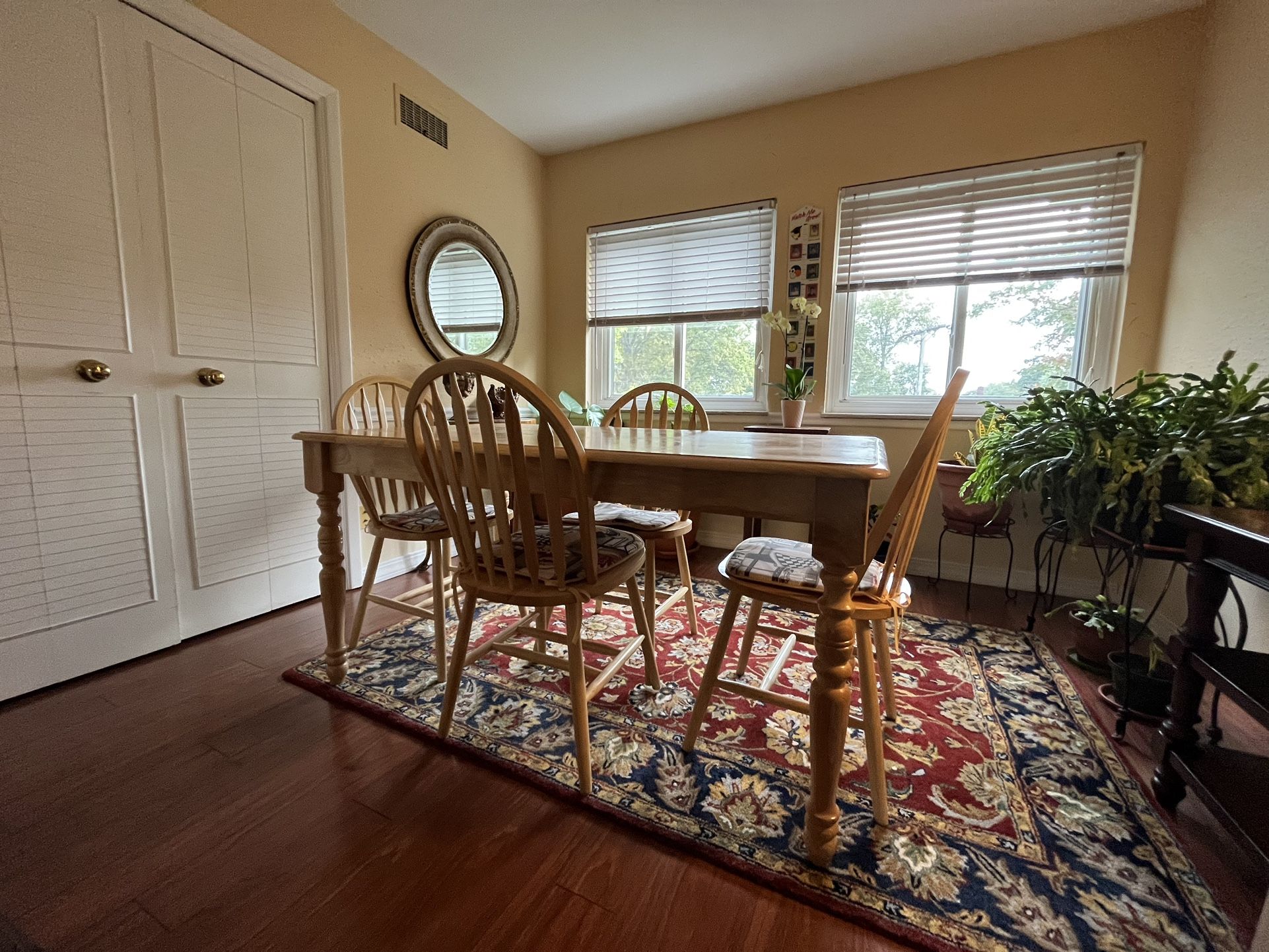 3ft x 5ft Wood Table & Chairs