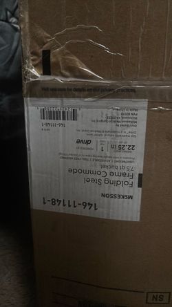 Folding steel frame commode
