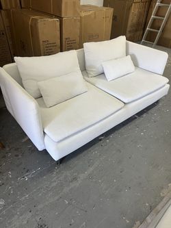 White 2 Pc Sofa Set 