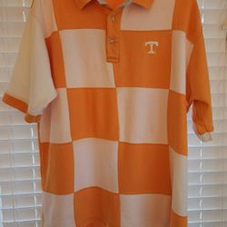 Vintage Tennessee Vols Checkered Short Sleeve Polo/Large 