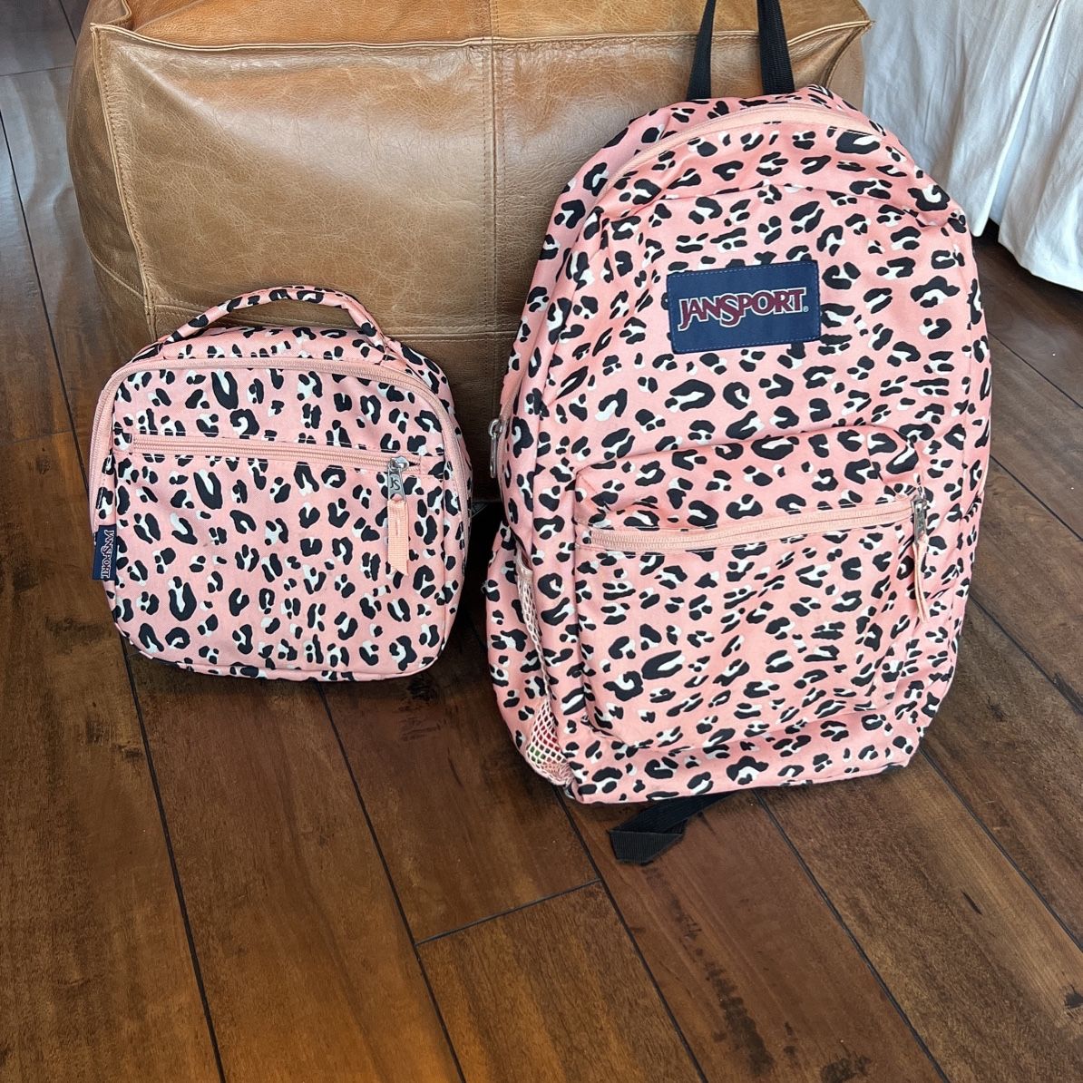 jansport backpack brown and pink Cool Student Made of 100% recycled polyester 600 denier Jansport Leopard Backpack Pink and