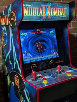 Mortal Kombat Arcade1Up with LIGHT-UP MARQUEE & Riser!