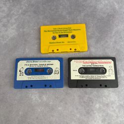 VTG Read Along Cassette Lot 3 ET Charlie Brown Berenstain Bears Audio Tape