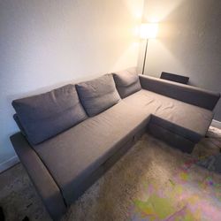 I Large couch, IKEA FRIHETEN Sleeper sectional, 3 seat w/storage, Skiftebo dark gray