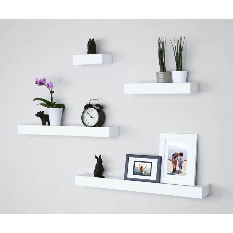 White Floating Shelves. Brand New 2 Sets Of 4 (8 Total)