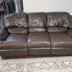 Brown Leather Couch And Loveseat