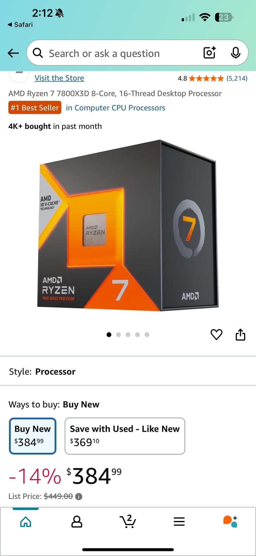 Ryzen 7 7800x3D
