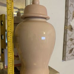 Huge Blush Pink  Color Ginger Jar Vase