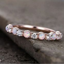 Lovely White Opal Like Ring