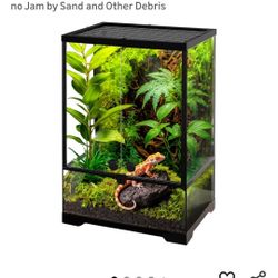 Glass Terrarium With Cork Background And Optional Flooring