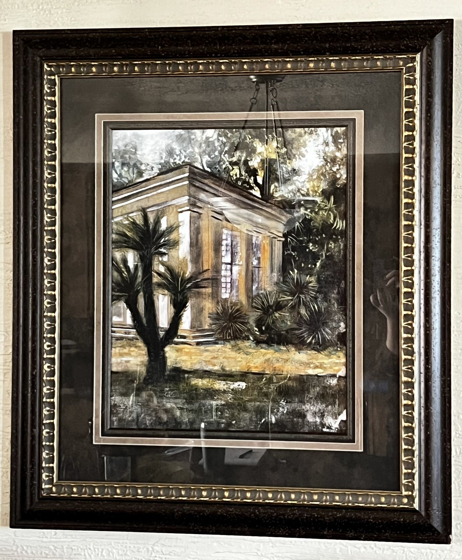 Large Painting With Decorative Frame