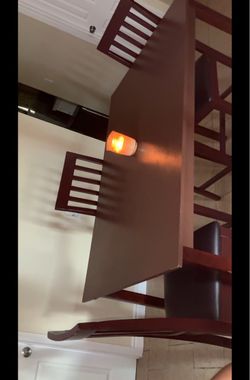 Dark Wood Dining Table with Chairs