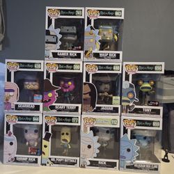 Rick And Morty Funko Pop! Rick, Jaguars, Tony And  Mr. Poopy Butthole 