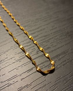 Gold Laminated Rope Chain Necklace