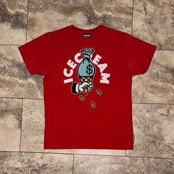 Icecream Money Bag Cone Graphic Tee Red Size Medium