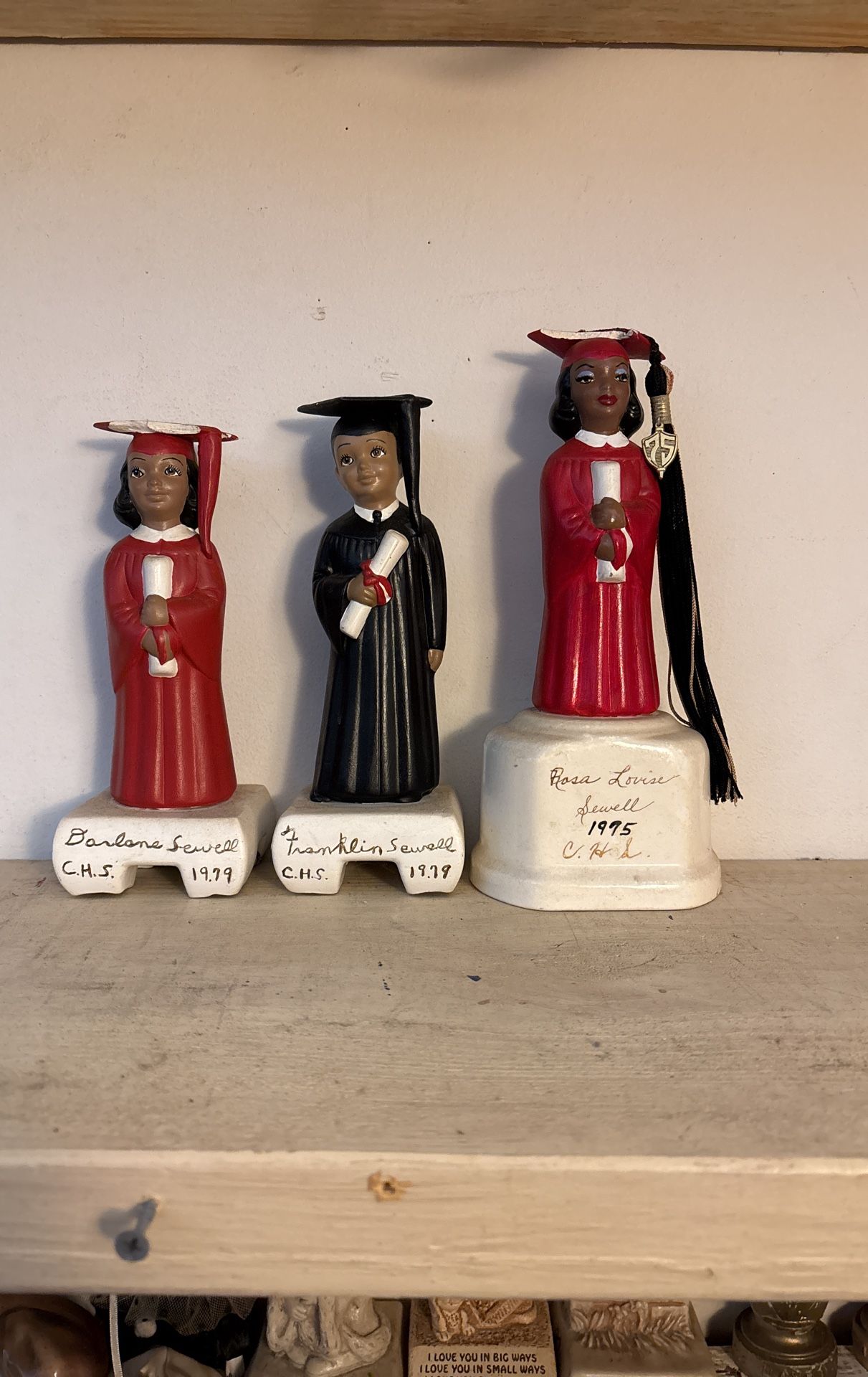 Black Ceramic High School Statues
