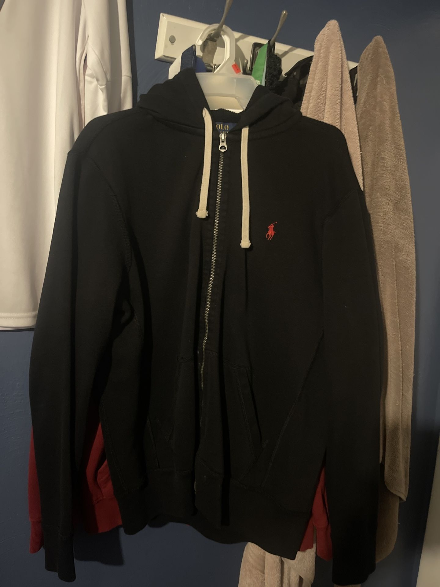 Black Men’s Polo Zip Up