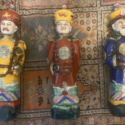 Chinese Good Fortune Porcelain Statues