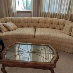 Vintage Curved Sofa 
