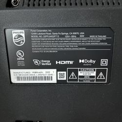 Phillips 32” Smart Roku Tv 