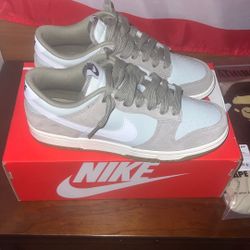 Nike Dunk Low Retro Se Light Silver/white Light Army Size 8.5