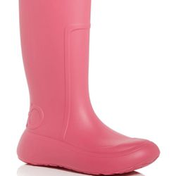 SALVATORE FERRAGAMO Size 9 Womens Pink Logo Rainboot