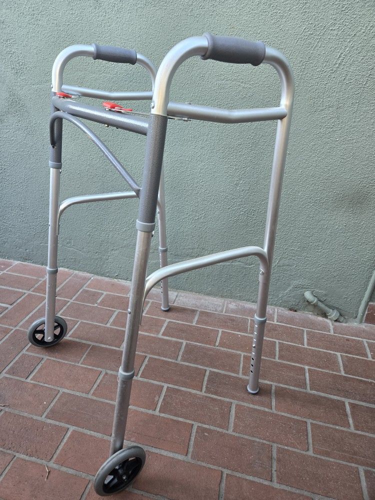 Two-Button Folding Walker