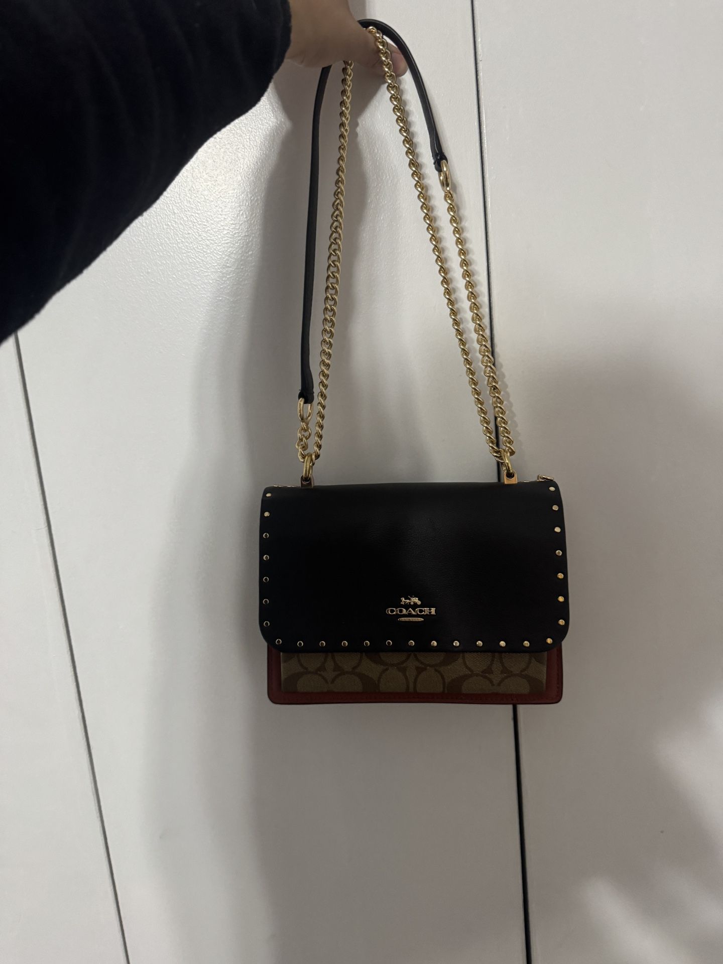 Crossbody Coach Purse with Animal Print