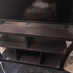 Tv Stand Dark Brown Wood
