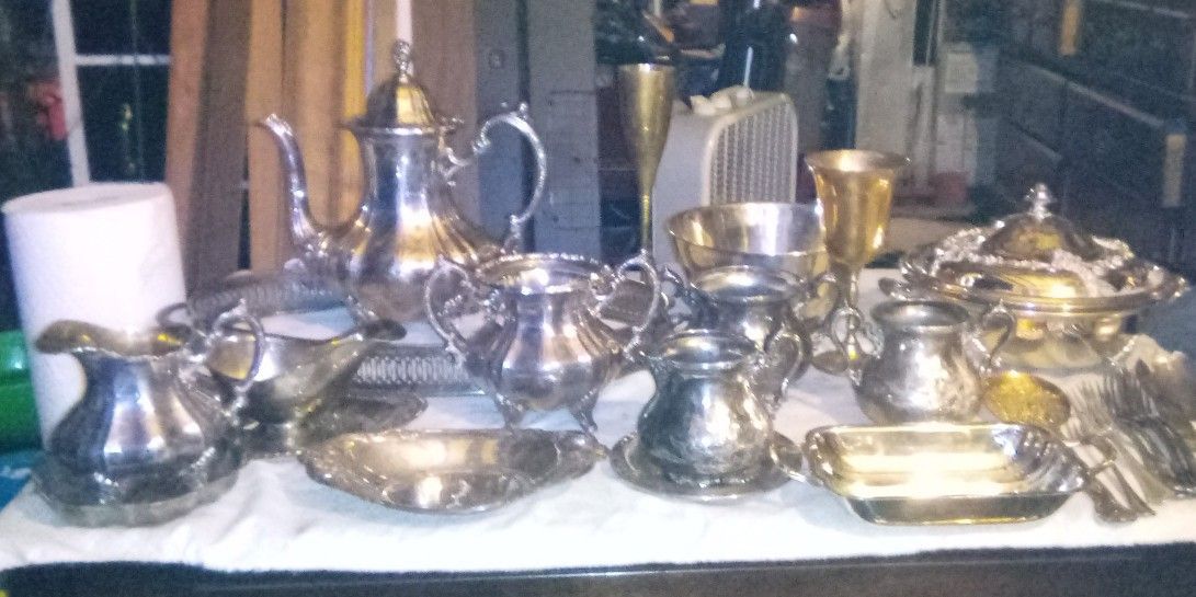 Silver Tea Sets,. All Silver