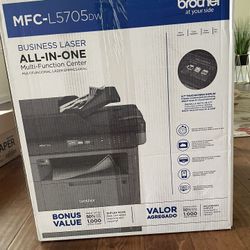 Brother - MFC-L5705DW Wireless Black-and-White All-in-One Laser Printer - Grey/Black