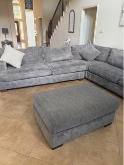 A sectional couch