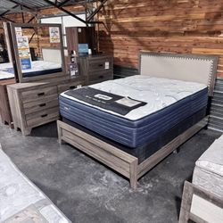 New In Boxes 5pc. Queen Bedroom Set ( Mattress NOT Included)