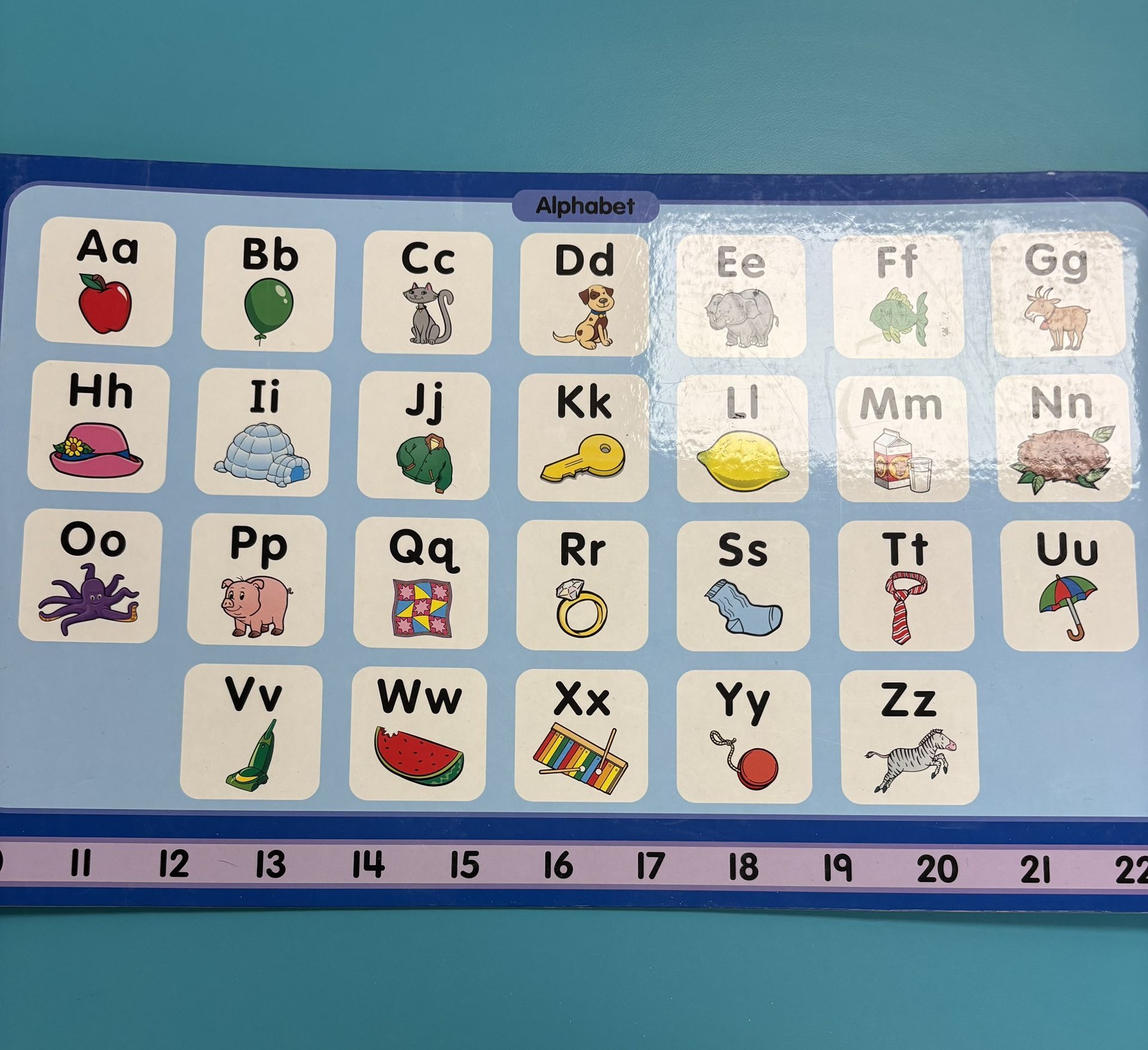 Alphabet, Color, Shape, Number, Learning Boards