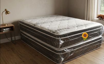 $199 Queen pillow top mattress only brand new free delivery same-day